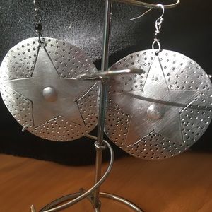 🌟3 for $10-Beaten Metal Star earrings